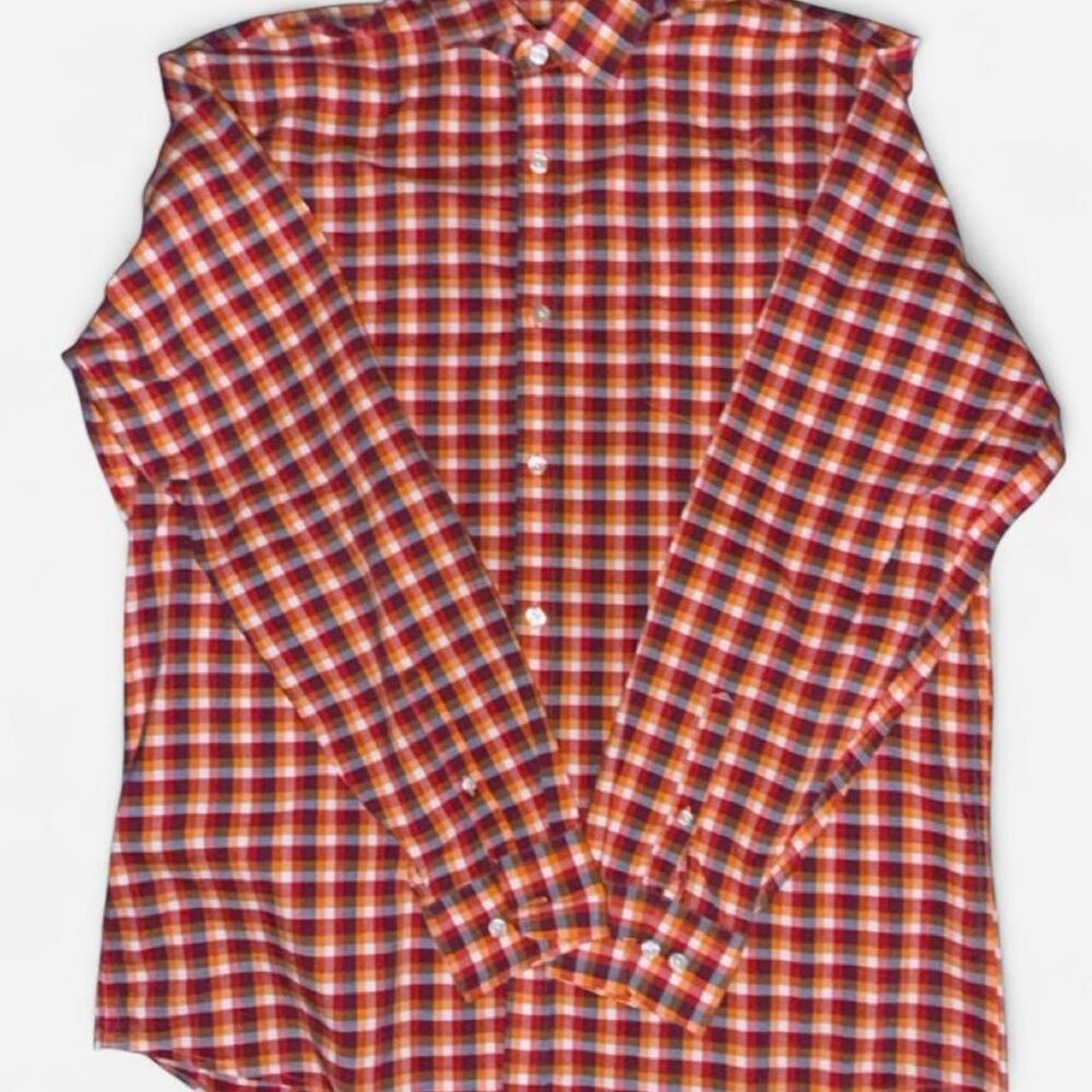 Liz-claiborne Men's Red and Orange Shirt